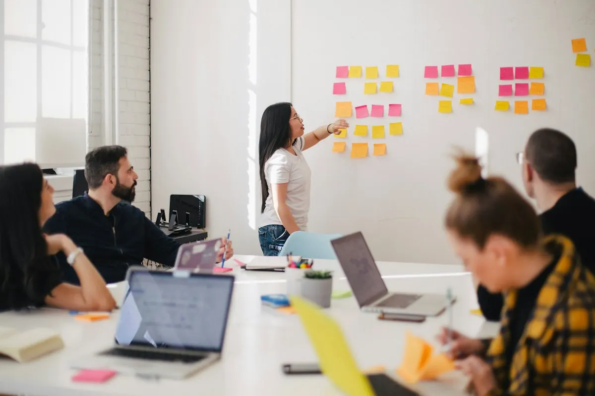 A product team in a design workshop