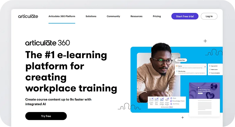 E-learning platform for workplace training
