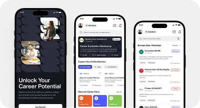 Cross-platform mobile app screens